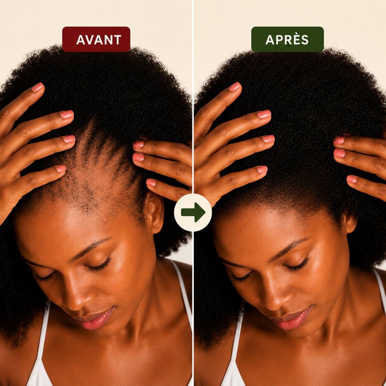 Chute de cheveux & zones clairsemées