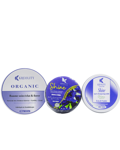 Kit Routine Shine (Spécial cheveux blancs et colorés)